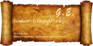 Gumber Eleonóra névjegykártya